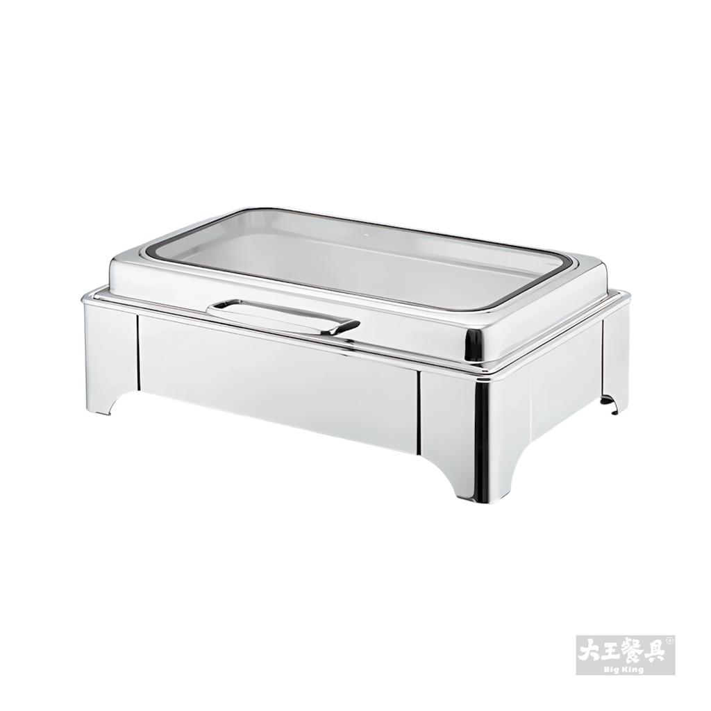 自助餐爐 1/1方型 全視窗玻蓋 低腳