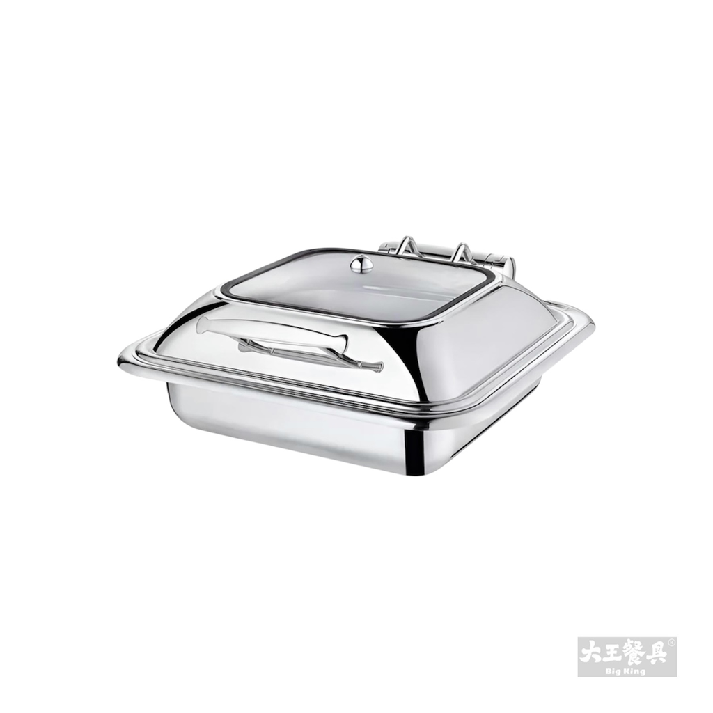 自助餐爐 2/3方型 帶框玻蓋 (電磁爐專用)