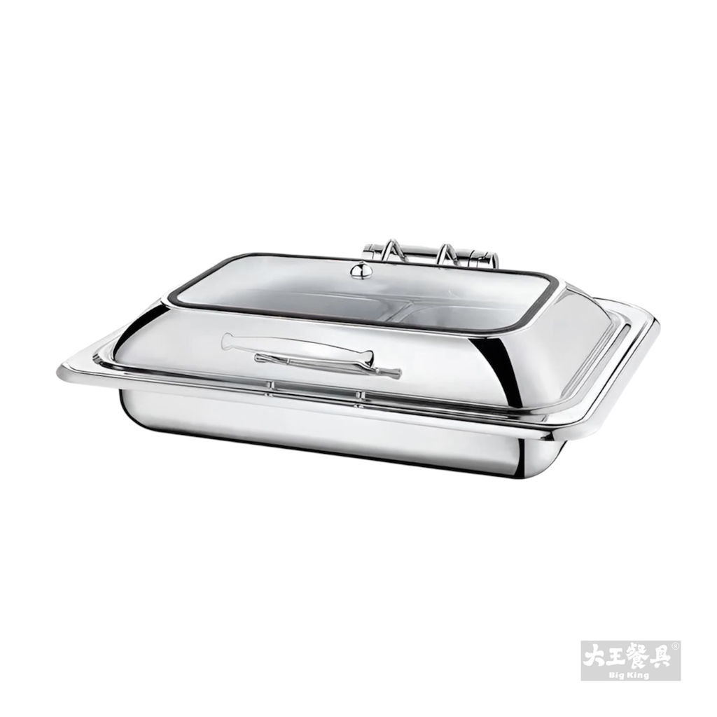自助餐爐 1/1方型 帶框玻蓋 (電磁爐專用)