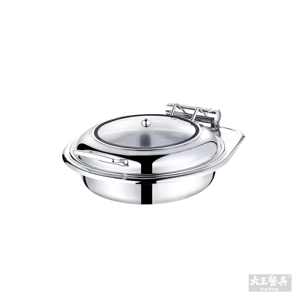 自助餐爐 圓型 帶框玻蓋 (電磁爐專用)