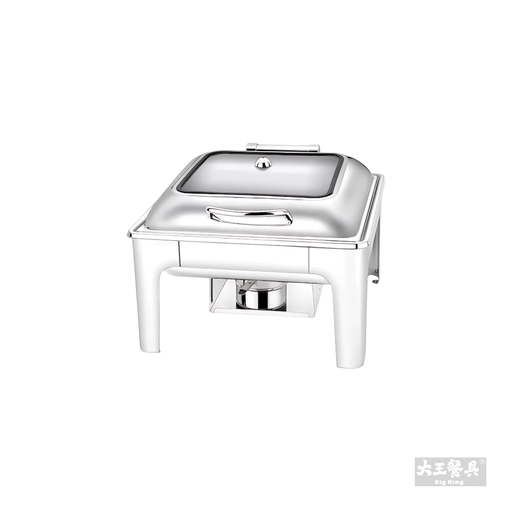 自助餐爐 2/3方形 帶框玻蓋 高腳